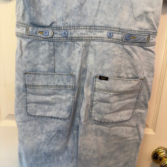 Lee Vintage Modern Women’s Acid Wash Denim Short Union-Alls Romper Size XS - Picture 9 of 11